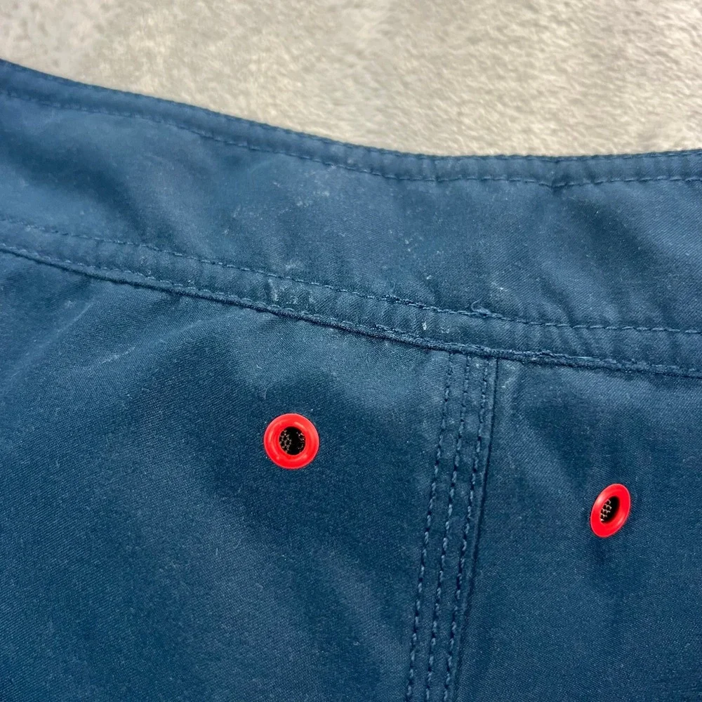 BONOBOS Board Shorts Swimwear Men 34 Navy Blue Solid Lace Up Beach Trunks Pool